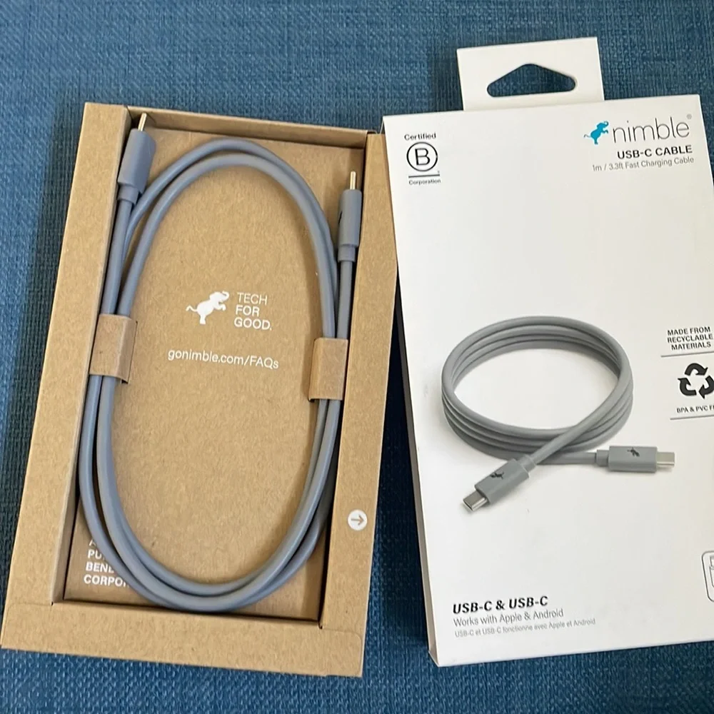 COPY - Usb-c & Usb-c 3.3 foot fast charging cord / cable